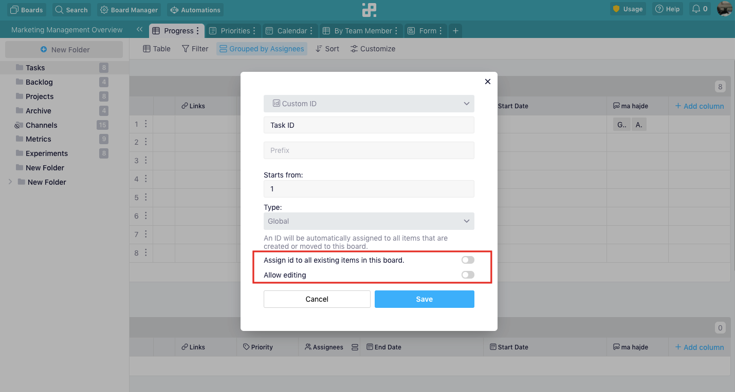 Custom ID Options custom-id-options