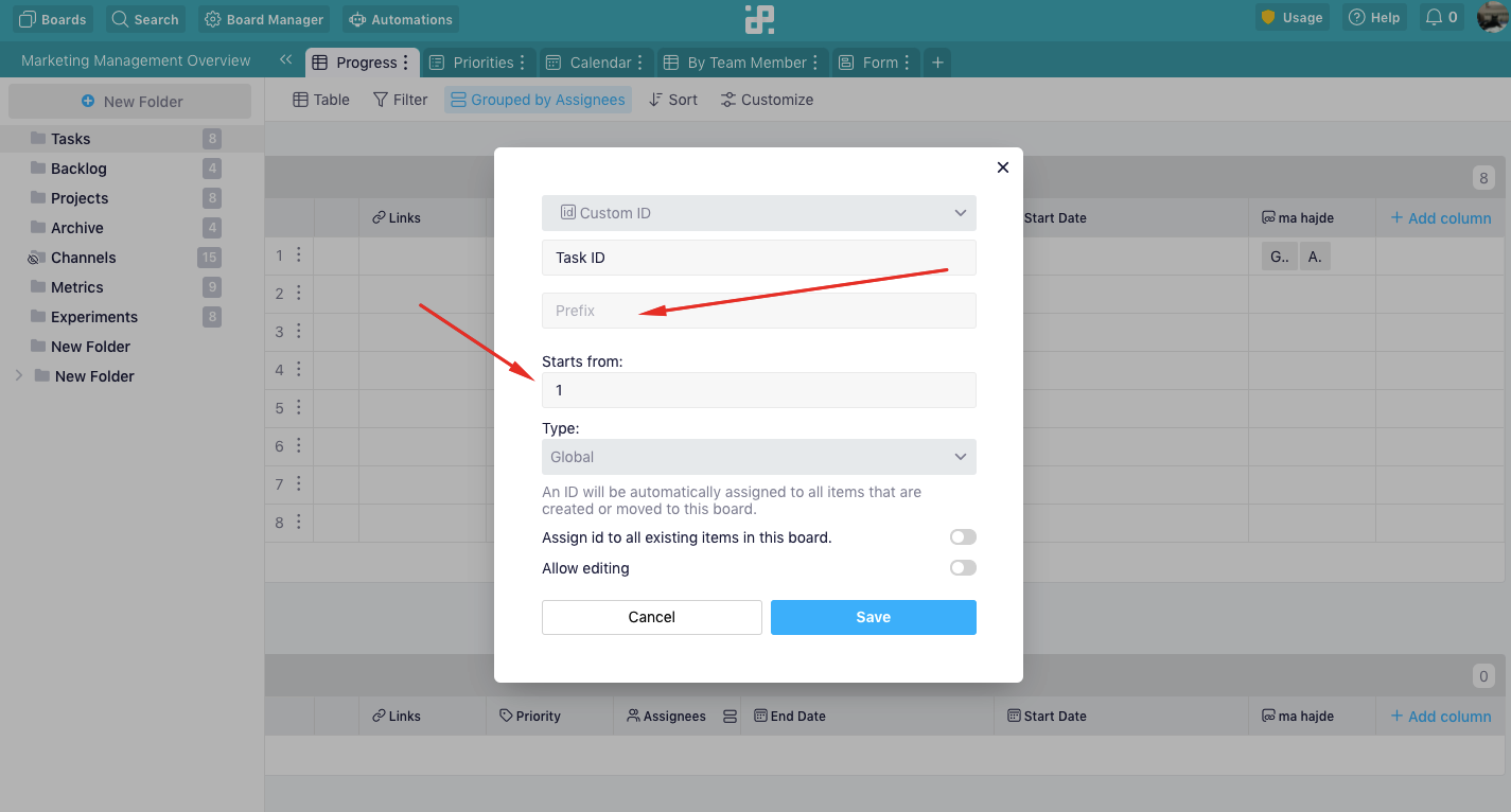 Custom ID custom-id