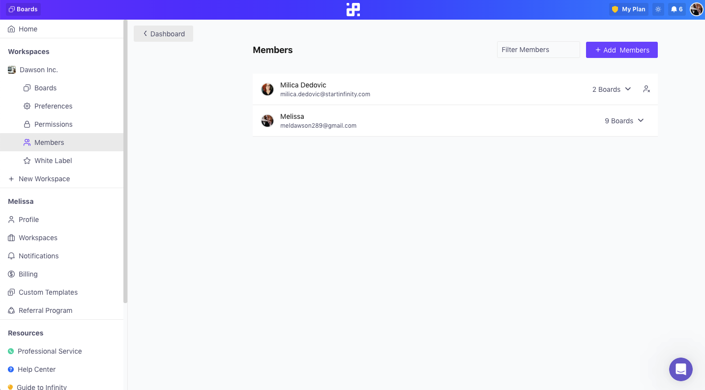 Add Members - Workspace add-members